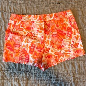 Trina Turk Vibrant Floral High Waist Shorts